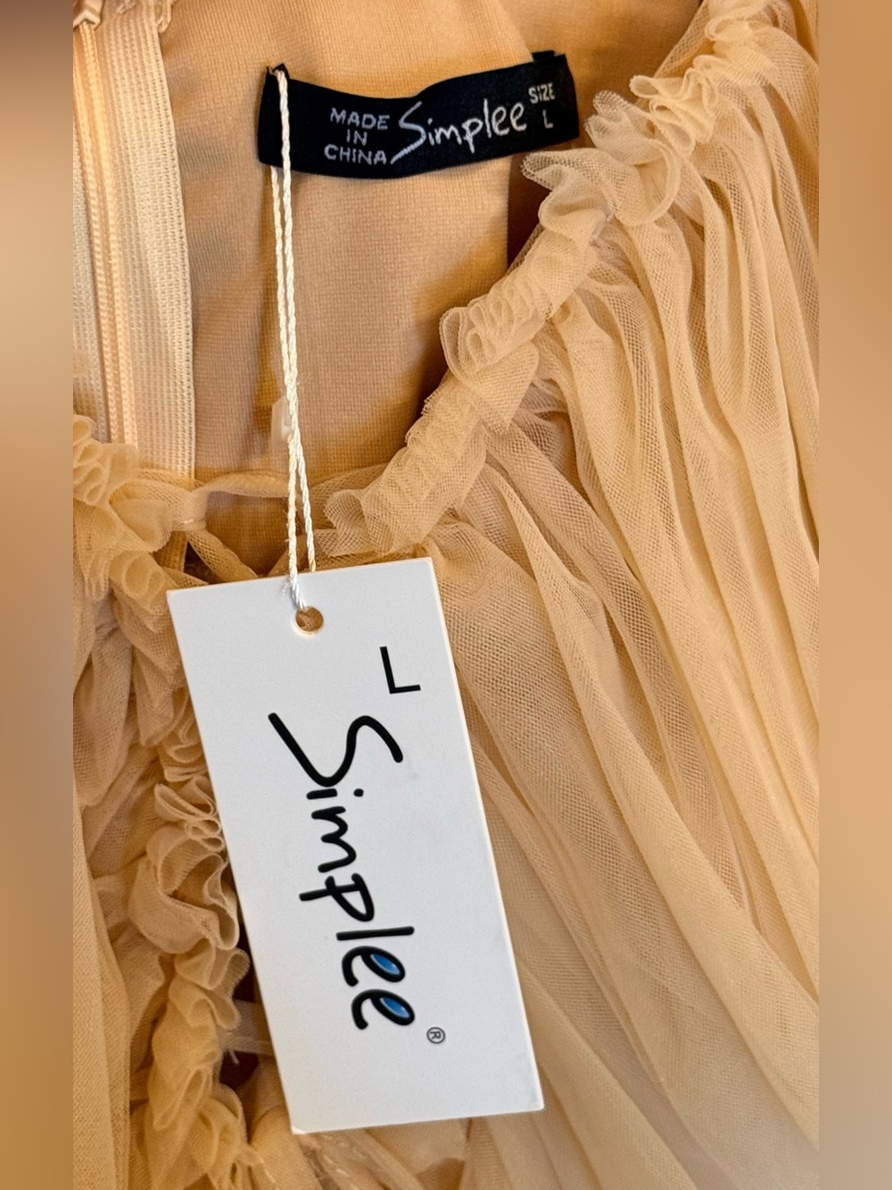 Simple Ruffle Sheer Spaghetti Strap Blouse - Picture 6 of 8